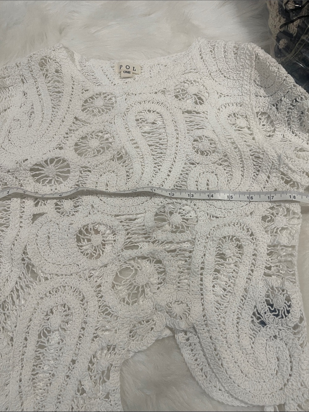 POL white Crochet Lace Top - Picture 6 of 6